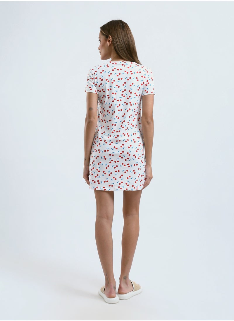 Mesery Sleepshirt Cotton Short Sleeves Printed  - Image 3