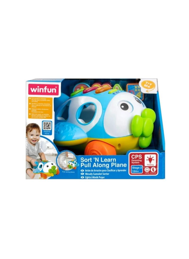 Win Fun – Sort N Learn Pull Along Plane | Toddler Toy