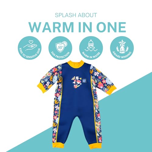Splash About بدلة سباحة دافئة للأطفال من سبلش أباوت، حديقة سعادة، 12-24 شهرًا - Image 2