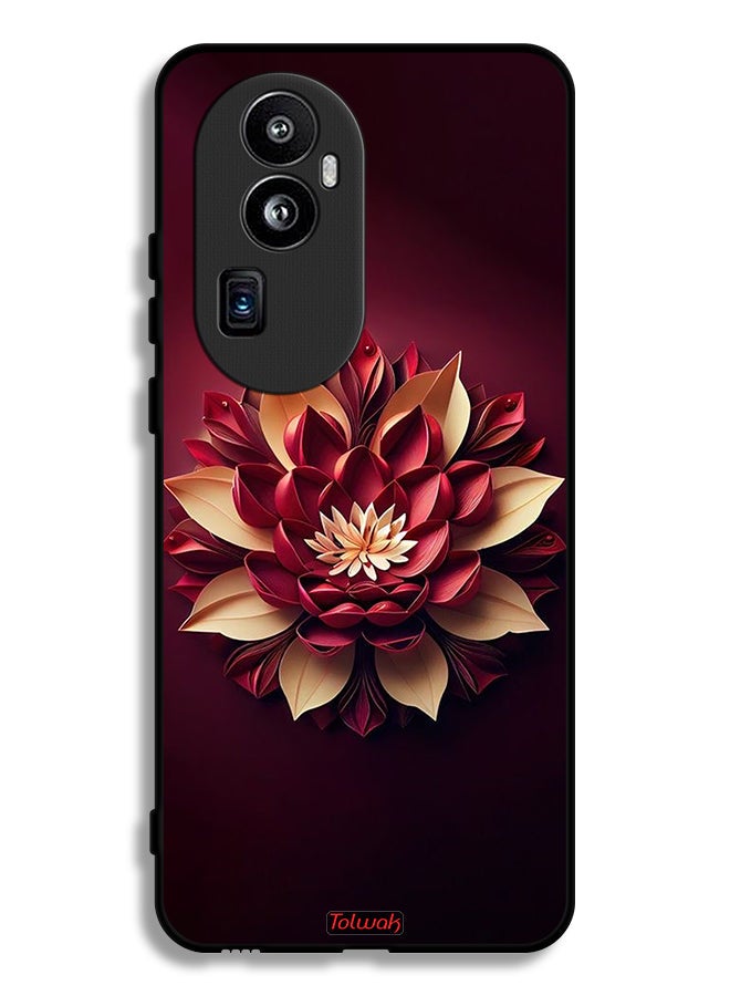 Tolwak Oppo Reno10 Pro (China) Protective Case Cover Flower Abstract Design - Image 1