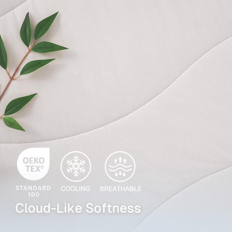 Bedtter King/Cali King Cooling Comforter, Blanket for Hot Sleepers, All Season Bedding to Keep Cool for Night Sweats, Breathable Lightweight Upgraded Cold Blanket, 106x90 Inches, Grey - Image 4
