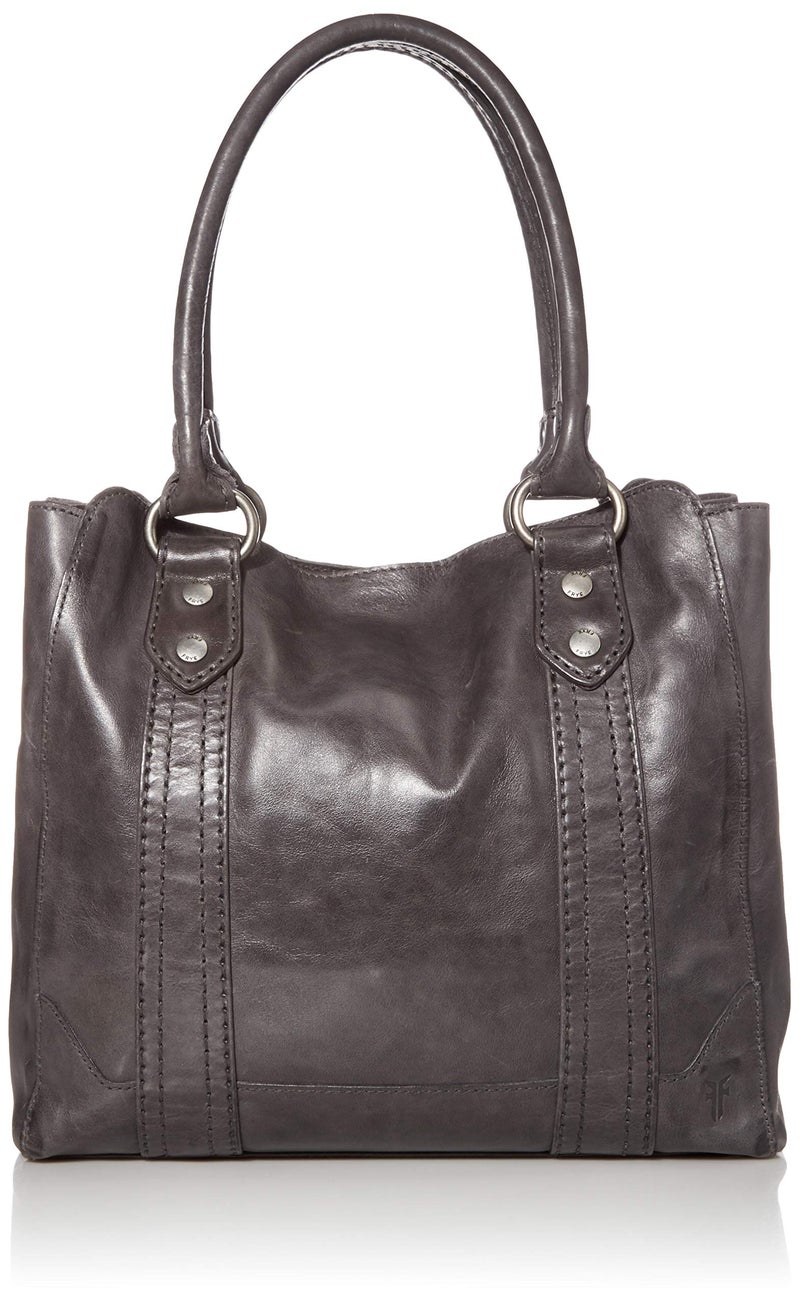 Frye womens Melissa Leather Handbag Tote Bag, Carbon, One Size US - Image 1