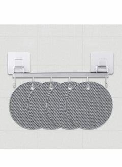 Excefore 4 Pcs Extra Thick Silicone Pot Coaster Trivet Mats,Heatproof Pot Holder and Hot Pads,Non Slip Durable Flexible Table Mats Round Honeycomb Multipurpose Kitchen Heat Resistant Mat  - Image 4