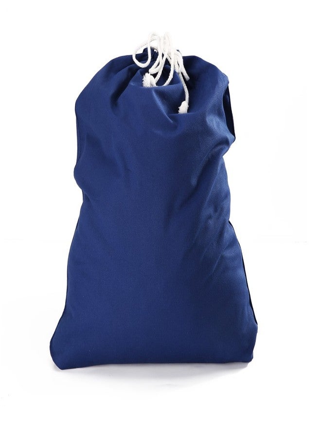 Augbunny 100% Cotton Canvas Travel Laundry Bag, 2-Pack (Large, Navy) - Image 2