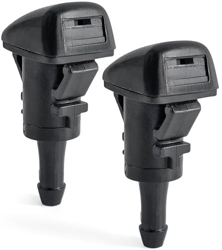 Click&Fit ClickFit Windshield Washer Nozzles compatible with Subaru Impreza from 2008 to 2014 WRX STI 2pcs Wiper washer sprayers replases 86636FG051 86636FG050 Black - Image 1