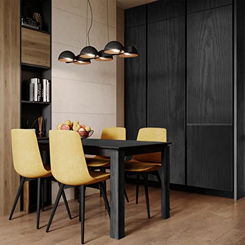seonta Black Contact Paper 16"x118" Wood Peel and Stick Wallpaper Waterproof Removable Self Adhesive Wall Paper Sticker Cover Wood Vinyl Wrap for Countertop Desk Table Cabinets - Image 3