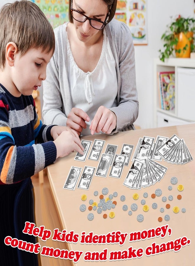 Kasfalci Money Activity Set for Kids for Learning, Pretend Play, Math Manipulatives,Teaching,Counting,Learning & Education Toys for Kindergartner Classroom & Homeschool,Math Games for Toddler, Teacher - Image 2