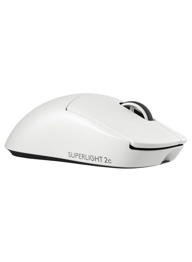 لوجيتيك ماوس الألعاب اللاسلكي PRO X SUPERLIGHT 2c، ماوس مدمج بوزن 53 جرام من الدرجة الاحترافية مع 5 أزرار قابلة للبرمجة، شحن USB-C، مستشعر 44K DPI، حتى 8 كHz للتصويت للكمبيوتر/ماك - أبيض - Image 1
