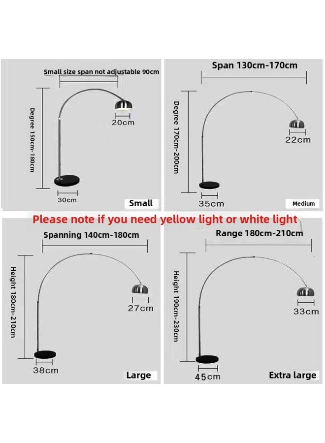 Simple Italian Floor Lamp Living Room Lamp Bedroom Mahjong Lamp Fishing Lamp Table Lamp Remote Control Eye Protection Mainland China-Color:Large Size + 18w White Light  - Image 1