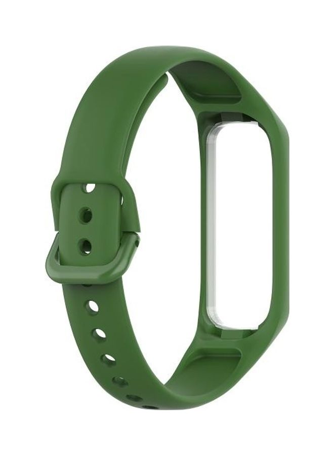 NIBEMINENT Silicone Replacement Wrist Strap Watchband For Samsung Galaxy Fit 2 Dark Green - Image 2