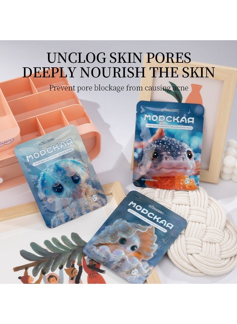 Kormesic قناع الوجه لؤلؤة البحر العميق 25 مل-5 حزم-مشرق وتغذية - Image 5