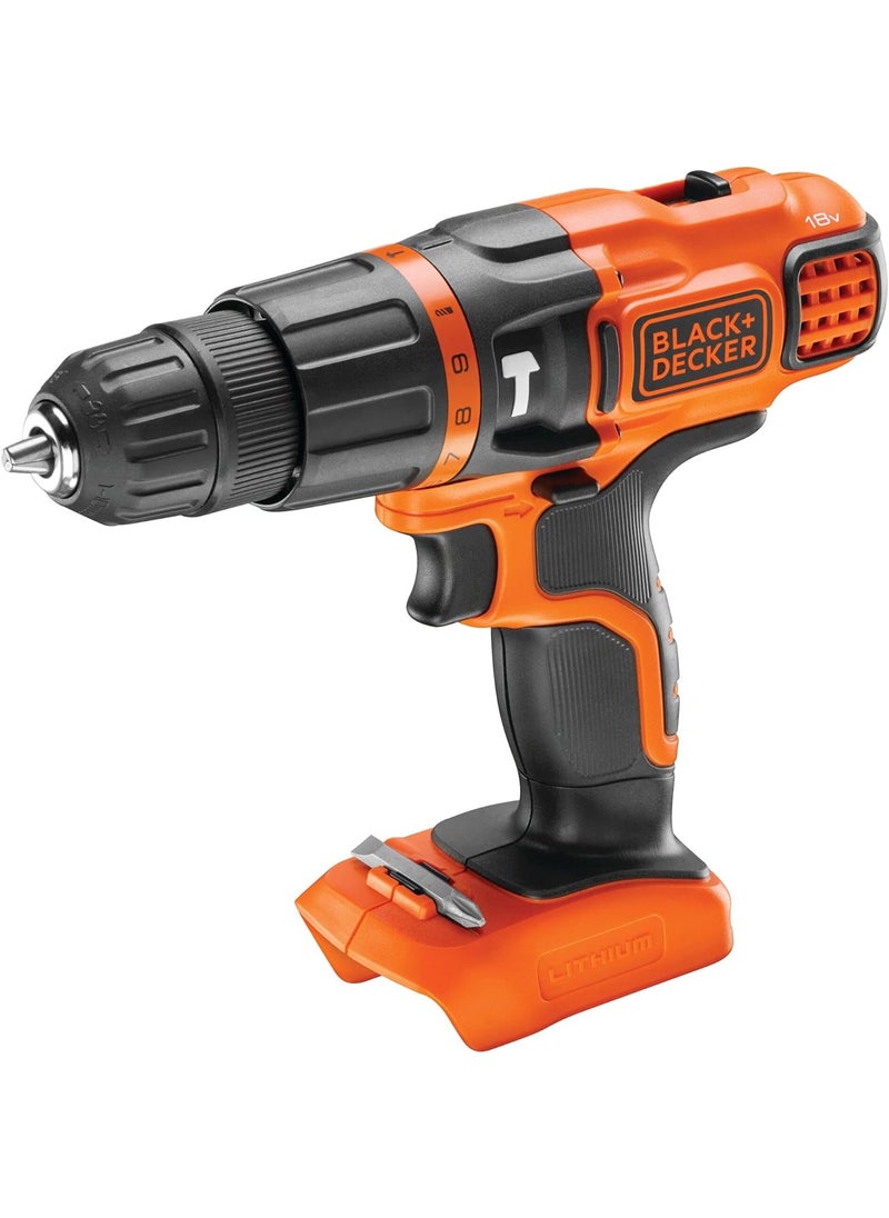 BLACK&DECKER Cordless Hammer Drill with 11 Torque Settings, 18V, Battery Not Included  - Image 1