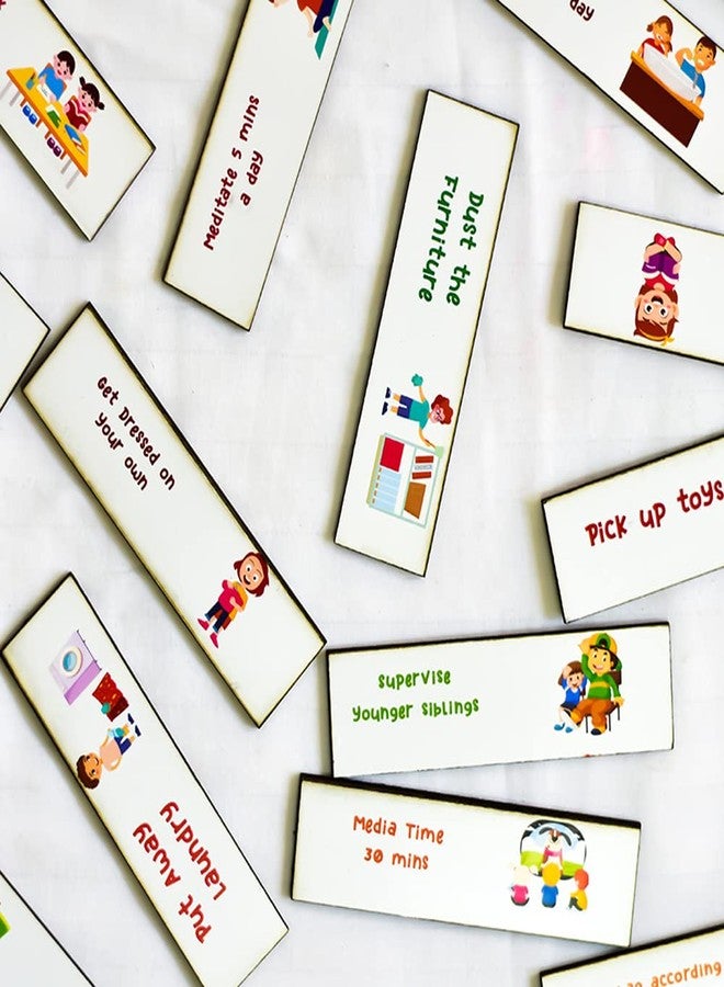 ILEARNNGROW Magnetic Reward Chore Chart for Kids | Habit Development Kit with 30 Tasks 25 Achievement Badges | Positive Behavior Learning Tool for Age 3 to 12 Years - Image 5