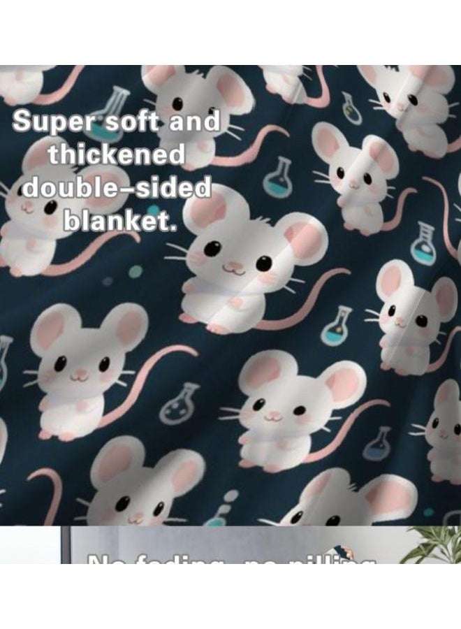 عام بطانية رقيقة من الفانيلا (حرارة ومريحة، ومناسبة للنوم واستخدام اللعبة والغبار والرمل) 150 سم * 200 سم - 922 - Image 4