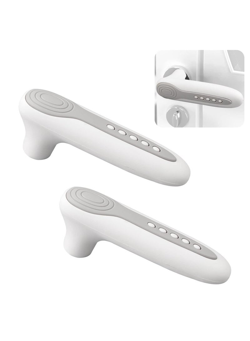 2 Pcs Silicone Door Handle Covers, Silicone Door Handle Glove Anti-Static Safety Door Knob, Baby Safety Equipment Kids Safety Door Knob Cover for Flat Square Door Handle  - Image 1