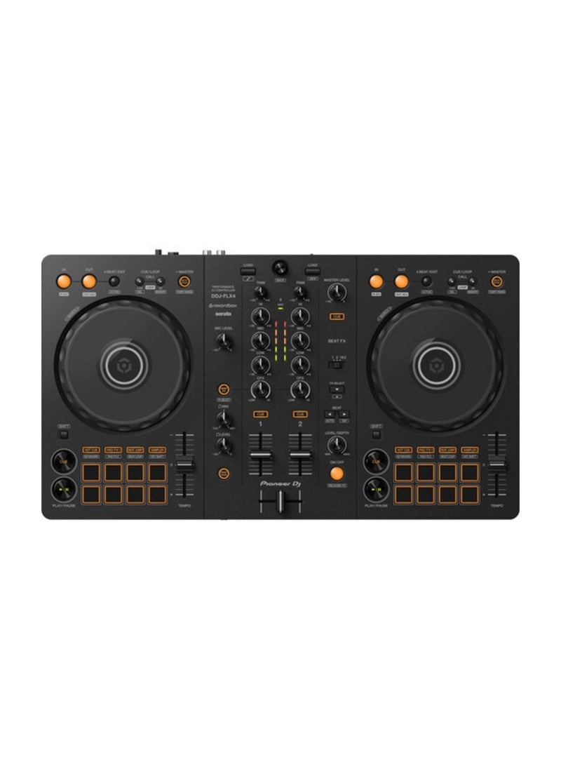 Pioneer DJ Pioneer DJ DDJ-FLX4 2-deck Rekordbox and Serato DJ Controller-Black  - Image 1