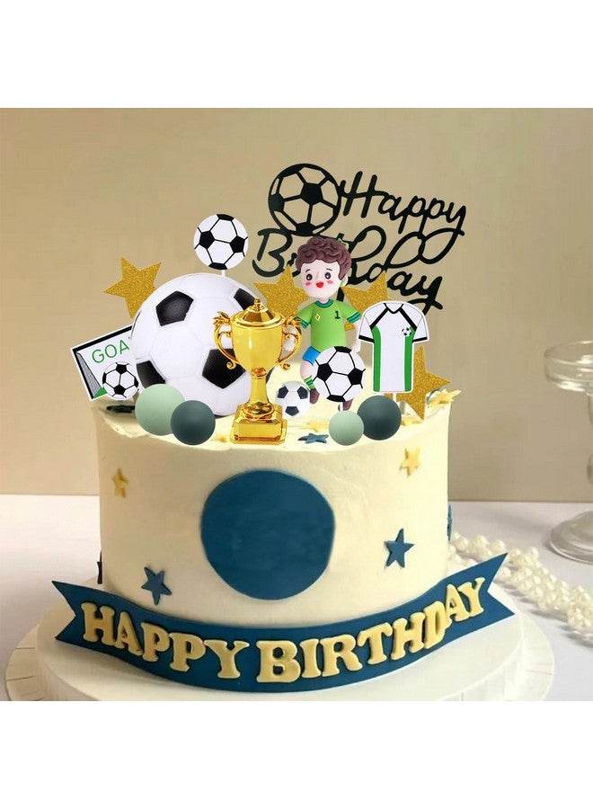 Knana 26Pcs Soccer Cake Toppers - Soccer Ball Cake Theme Decorations for Birthday Party Supplies - Image 5