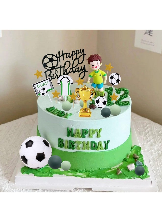 Knana 26Pcs Soccer Cake Toppers - Soccer Ball Cake Theme Decorations for Birthday Party Supplies - Image 4