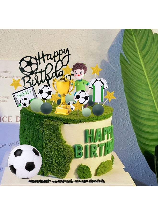 Knana 26Pcs Soccer Cake Toppers - Soccer Ball Cake Theme Decorations for Birthday Party Supplies - Image 3