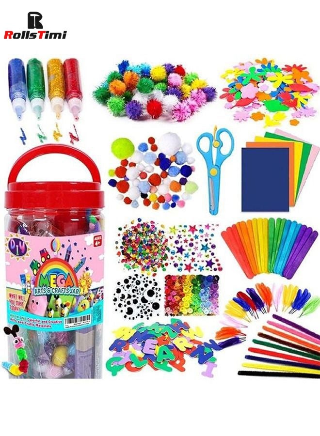 RollsTimi  Colourful Creative Art And Craft Jar For Classroom And Home Projects - Image 1