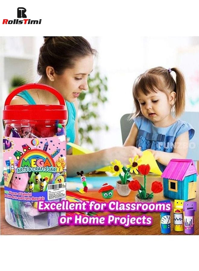 RollsTimi  Colourful Creative Art And Craft Jar For Classroom And Home Projects - Image 2