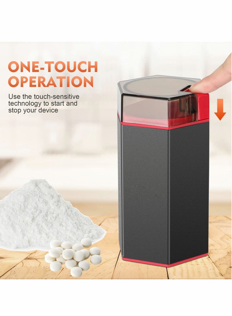 SYOSI Powder Grinder, Electric Removable Adjustable Stainless Steel Blades Strong Grinder for Coffee, Spice, Vitamin Tablets, Pills  - Image 5