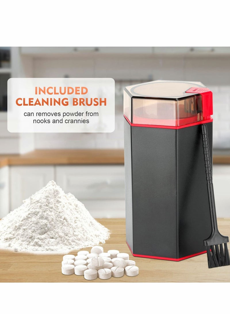 SYOSI Powder Grinder, Electric Removable Adjustable Stainless Steel Blades Strong Grinder for Coffee, Spice, Vitamin Tablets, Pills  - Image 3