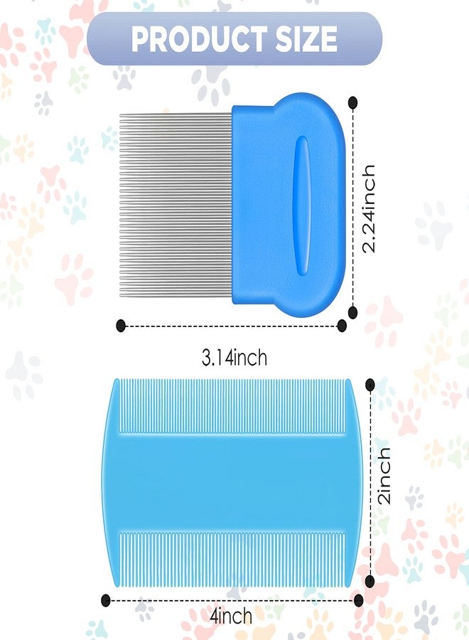 Maitys 8 Pieces Flea Lice Combs Double Sided for Lice, Nit and Removal Dandruff, Plastic and Metal Head Hair Comb, Peine Para Piojos for Kids and Pets(4 x 2 Inches, 2.24 x 2.24 Inches,Novel) - Image 2