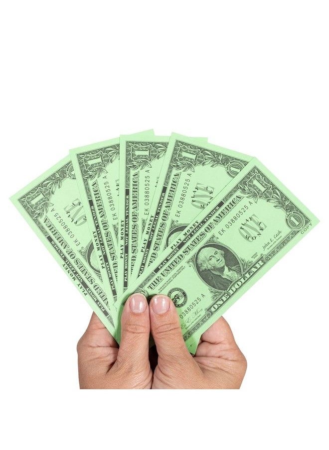 Learning Advantage - One Dollar Play Bills 100 $1 Paper Bills Realistic Dollar Design And Size Teach Currency Counting And Math With Fake Cash - Image 1