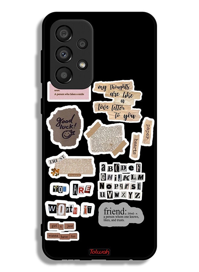 Tolwak Samsung Galaxy A33 5G Protective Case Cover Good Luck Quotes Stickers - Image 1