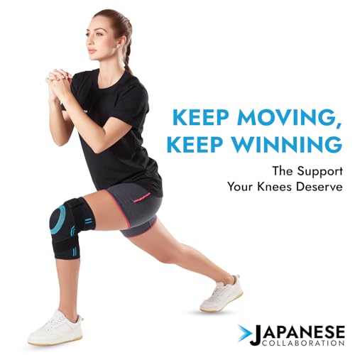 Gochamps Premium Knee Support with Adjustable Straps & Patella Ring, Knee Brace for Pain Relief, Sports, Running, Gym & Arthritis, Japanese Collaboration, XXL (47.5-52.5 cm, Pack Of 1) - Image 2