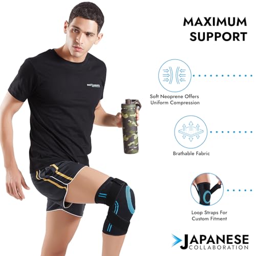 Gochamps Premium Knee Support with Adjustable Straps & Patella Ring, Knee Brace for Pain Relief, Sports, Running, Gym & Arthritis, Japanese Collaboration, XXL (47.5-52.5 cm, Pack Of 1) - Image 3