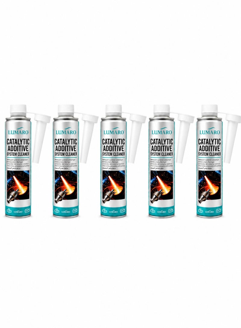 Catalytic Converter Cleaner Fuel System Additive 450ML 4PCS, Catalytic System Cleaner for Petrol & Diesel Engines, Carbon Deposit Remover, Fuel Tank Treatment, Engine Performance Restorer, Fuel Efficiency Booster with Pouring Spout ERPC-L-4006 - Image 1