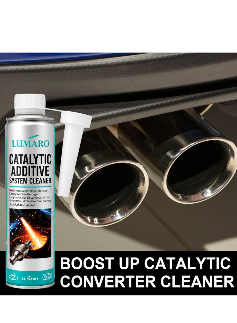 Catalytic Converter Cleaner Fuel System Additive 450ML 4PCS, Catalytic System Cleaner for Petrol & Diesel Engines, Carbon Deposit Remover, Fuel Tank Treatment, Engine Performance Restorer, Fuel Efficiency Booster with Pouring Spout ERPC-L-4006 - Image 4