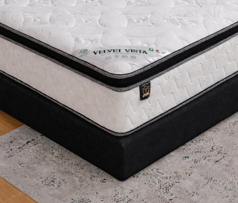 ريكسال هوم مرتبة Rexal Home Velvet Vista بزنبركات بونيل متوسطة الصلابة – سماكة 30 سم، سطح علوي مبطّن ناعم، قماش قابل للتنفس، راحة يومية، مقاس كوين 190 × 150 سم - Image 5