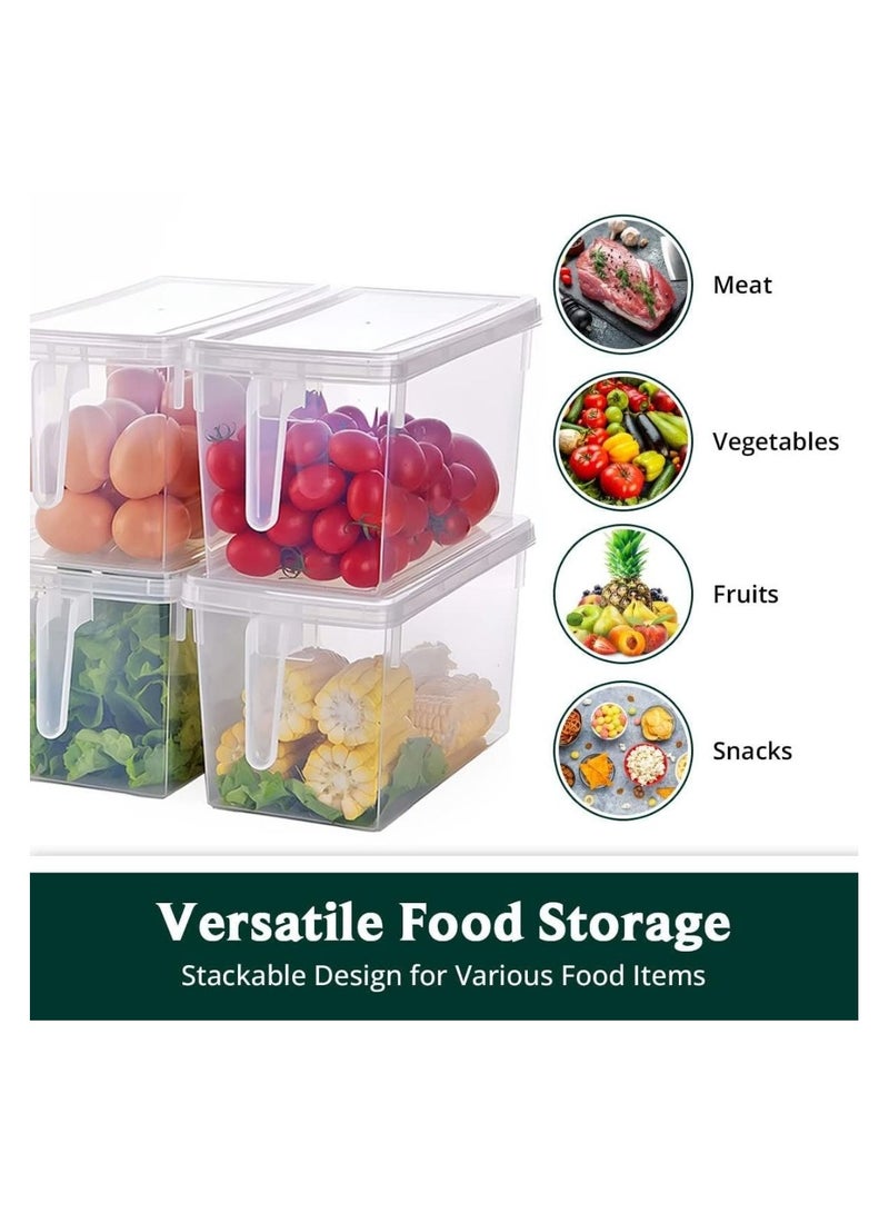 بي جي إم حاوية بلاستيكية لتخزين الطعام بغطاء ومقبض، خالية من مادة BPA، قابلة للتكديس، متينة، مناسبة للثلاجة والمطبخ، بسعة 3 لترات. متوفرة بألوان متعددة. سيتم إرسال لون عشوائي حسب المخزون. - Image 3