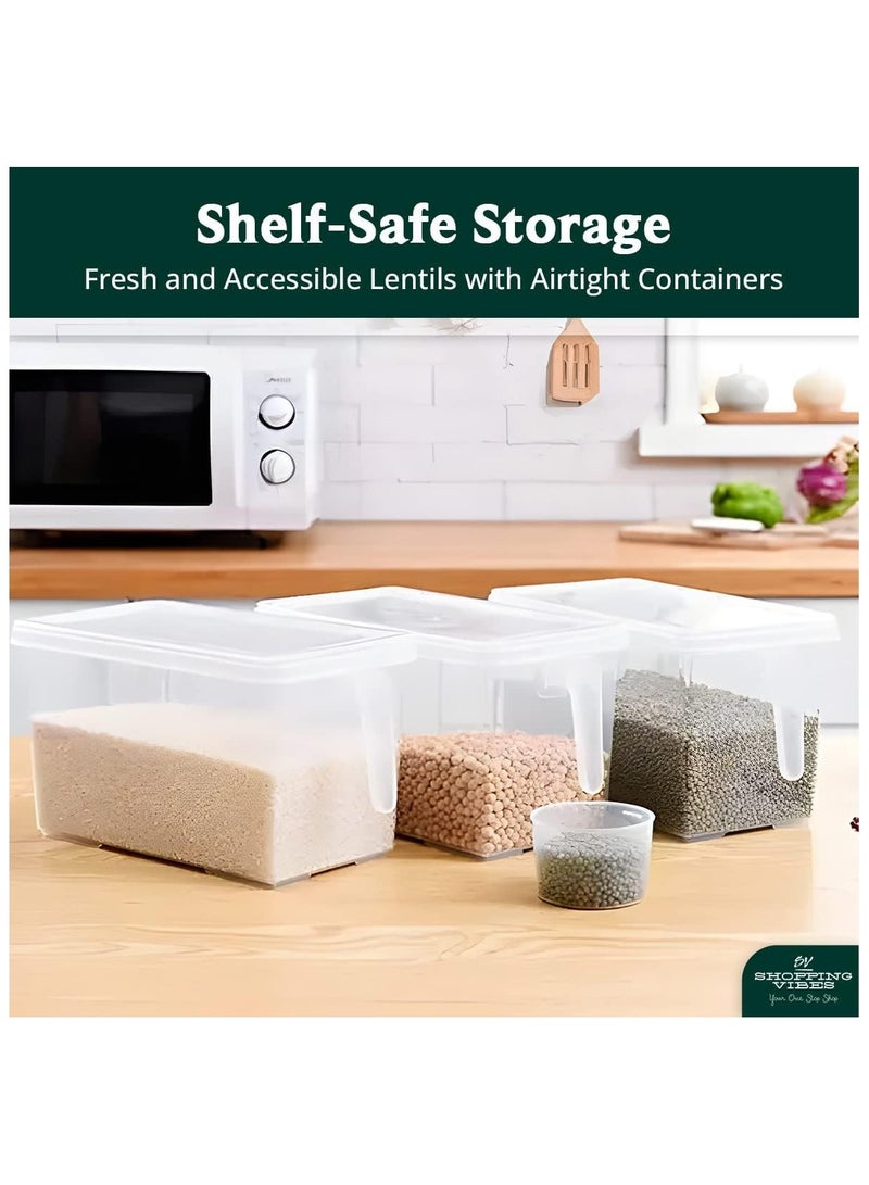 بي جي إم حاوية بلاستيكية لتخزين الطعام بغطاء ومقبض، خالية من مادة BPA، قابلة للتكديس، متينة، مناسبة للثلاجة والمطبخ، بسعة 3 لترات. متوفرة بألوان متعددة. سيتم إرسال لون عشوائي حسب المخزون. - Image 5