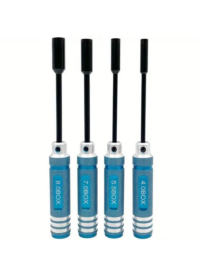 Red 4pcs Nut Driver Set for RC Vehicles Drones Appliances Repair 4mm 5 5mm 7mm 8mm - Image 3