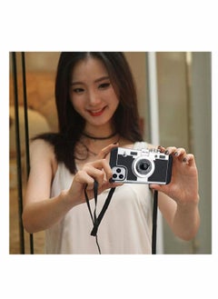 Y&D Phone Case, for iPhone 11 Pro 5.8 Camera Vintage Cover, Cute 3D Cool Unique Design PC Silicone Cover with Removable Neck Strap Lanyard Girls Women, Black, 1Pcs  - Image 5