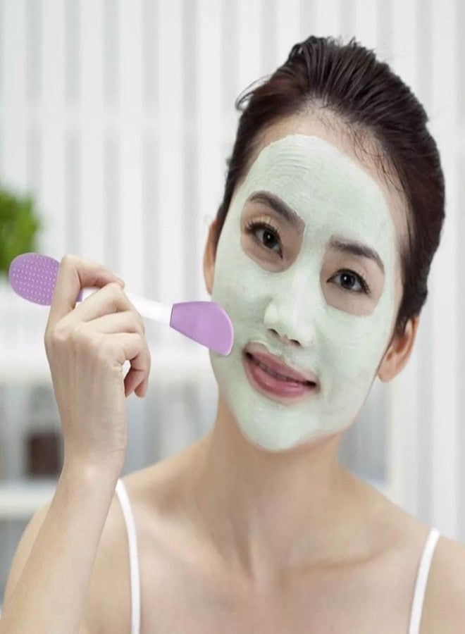 MVM Enterprise Silicone Brushes,Double-Ended Silicone Face Mask Brush,Facial Cleansing Brush, Premium Soft Facial Masks Other Skin Care Applicator Tool for Cream, Body Lotion,Moisturizer - Image 1