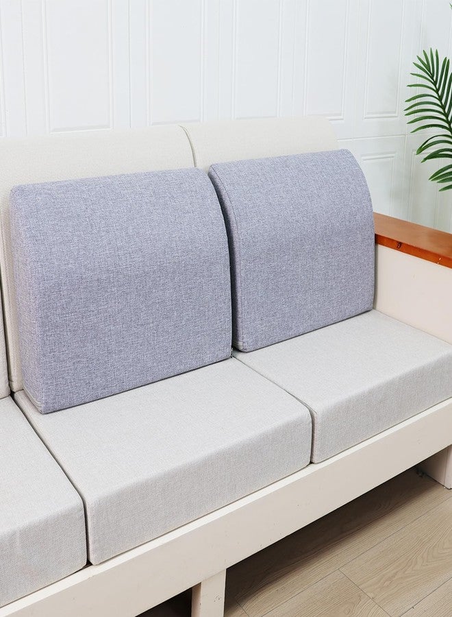 M Mute Touch 2PCS Sofa Couch Back Cushions, Backrest Support Pillow for Elderly,Extra Large Thick Lumbar Support Pillow for Home (6x24x16 in, Linen, Medium Grey) - Image 1