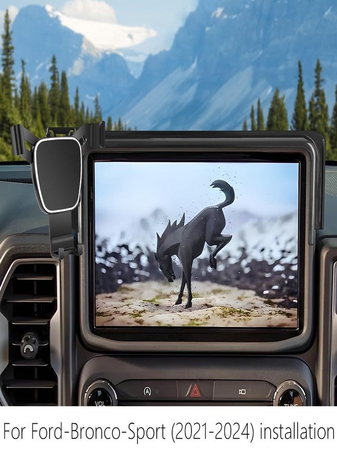 LUNQIN حامل هاتف السيارة LUNQIN لسيارة فورد برونكو سبورت 2021 2022 2023 2024 【لا يناسب 2025】 ملحقات السيارات حامل الملاحة ديكور داخلي شاشة تركيب هاتف محمول 【لا يناسب برونكو】 - Image 2