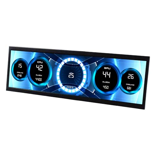 VSDISPLAY 14.5'' 14.5 Inch 2560x720 2K IPS LCD Monitor Stretched Bar Display for Computer PC Case GPU CPU Secondary Screen Monitor,Supports USB-C Video Input - Image 1