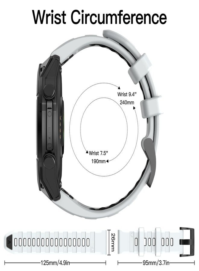 OVERSTEP Strap for Fenix 8 51mm, Soft Silicone Replacement Band for Epix Pro 51mm,Fenix 5X Plus,Fenix 6X Pro,Fenix 7X Pro,D2 bravo,Quaitx3. - Image 4