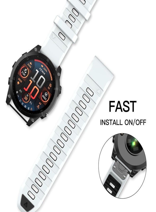 OVERSTEP Strap for Fenix 8 51mm, Soft Silicone Replacement Band for Epix Pro 51mm,Fenix 5X Plus,Fenix 6X Pro,Fenix 7X Pro,D2 bravo,Quaitx3. - Image 3