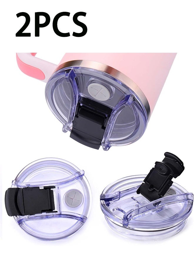 2Pcs Lid Replacement for Stanley Quencher Cup 40 oz Tumbler with Handle, Flip Spill Stopper Lid, Spillproof, Dustproof, Stanley Cup Accessories - Image 1