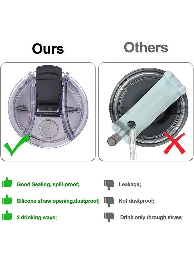 2Pcs Lid Replacement for Stanley Quencher Cup 40 oz Tumbler with Handle, Flip Spill Stopper Lid, Spillproof, Dustproof, Stanley Cup Accessories - Image 5