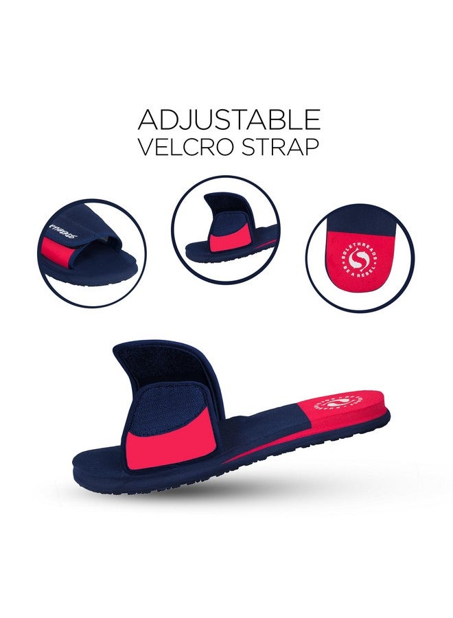 SOLETHREADS SOLETHREADS FREEWAY | Slides | Velcro Adjustable Strap | Cushioned Footbed | Comfy | Slippers | Flip Flops for Men | UK 11 | BLACK/GREY  - Image 4