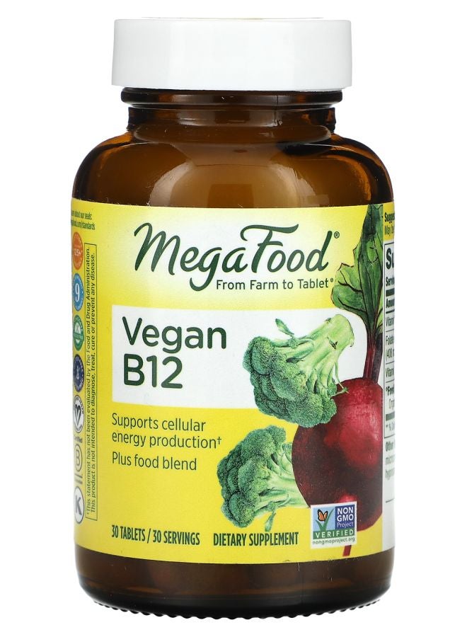 MegaFood Vegan B12 30 Tablets