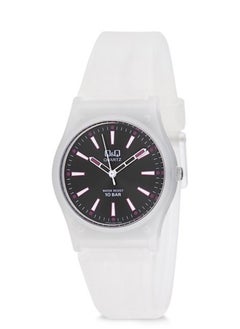 Q&Q Watch for Women, Quartz Movement, Analog Display, White Resin Strap-VP34J045Y